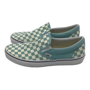 Vans Sneakers Men's Size 11 Blue and White Checkerboard Sneakers Slip On